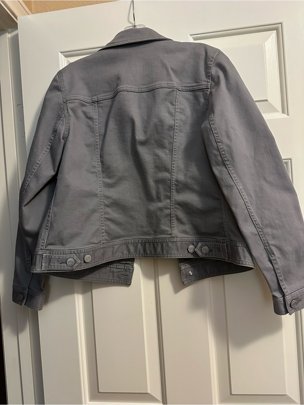 Talbots Gray Denim Jacket size medium - Picture 4 of 4